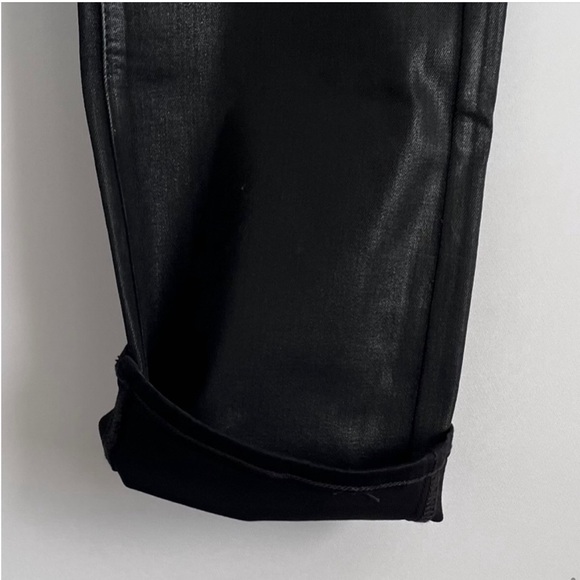 Paige Cindy Mid-Rise Coated Straight Black Jeans  size 30 NWT - Picture 15 of 15